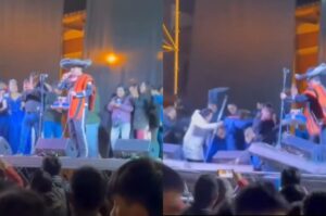 VIDEO: Se desploma escenario mientras tocaban los mariachis, hay lesionados