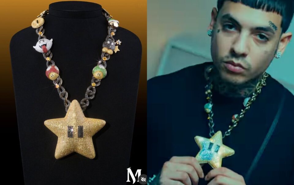 ¿Cuánto cuesta la cadena de Natanael Cano de la Estrella de Mario Bros?