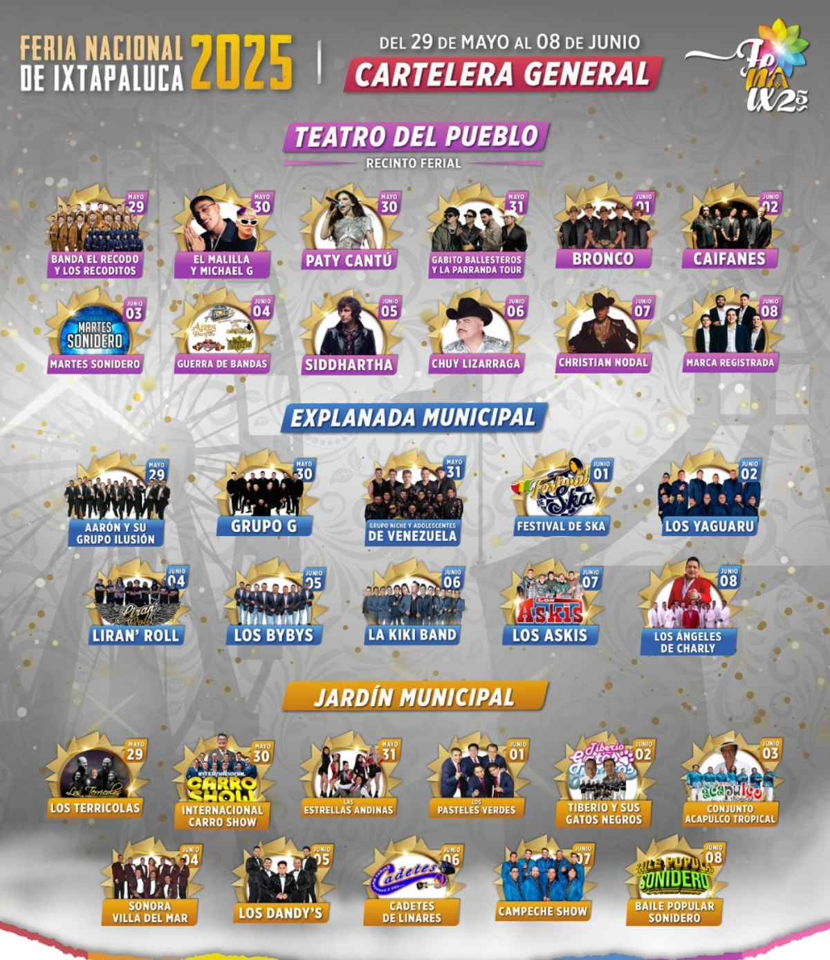 cartelera feria de ixtapaluca 2025