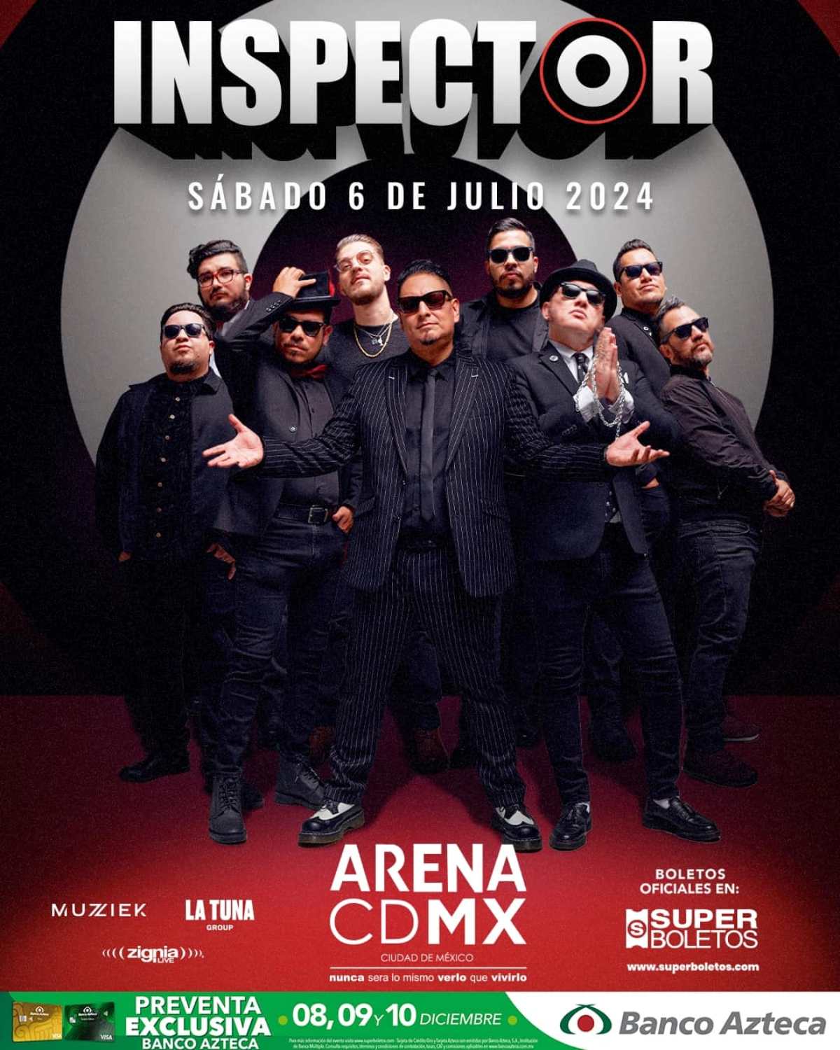 concierto inspector arena cdmx 2025