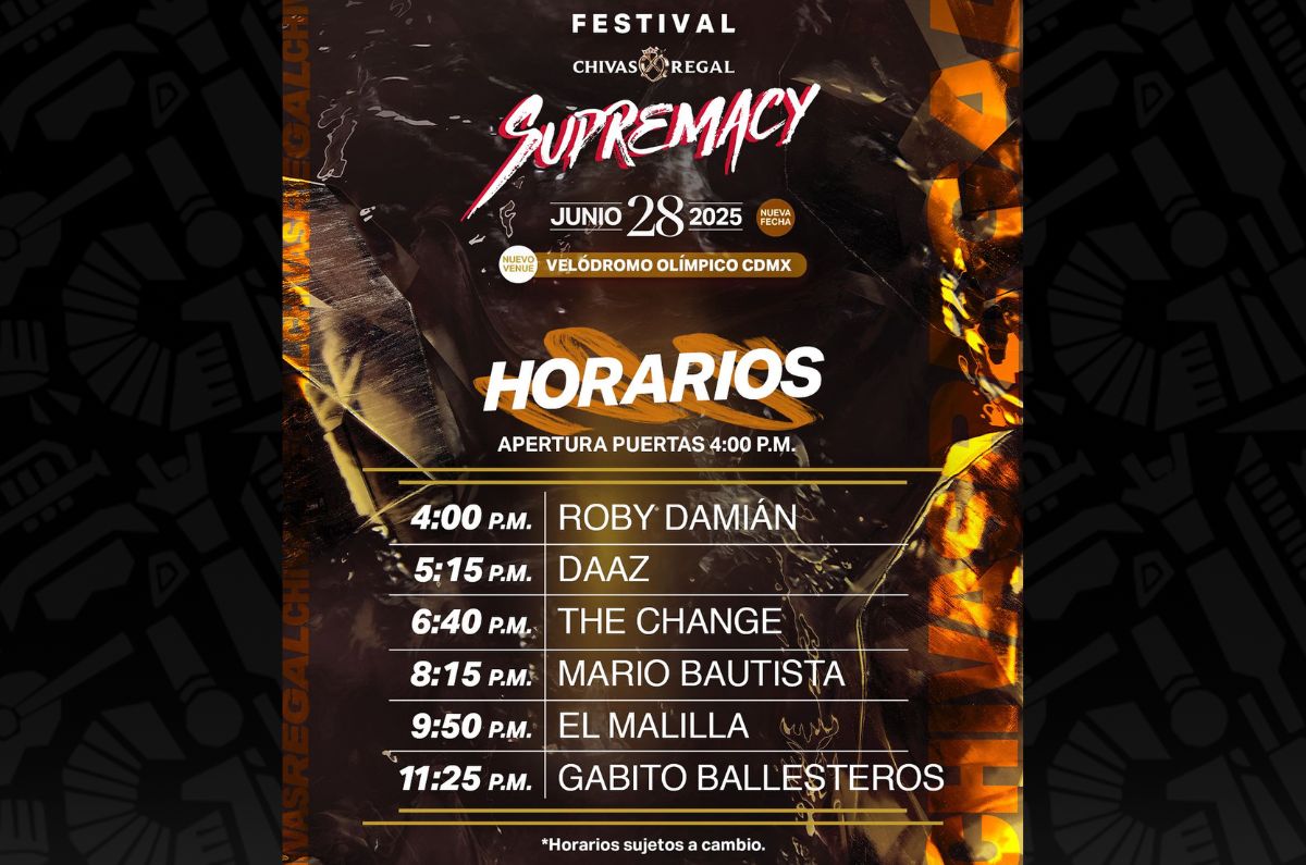 horarios chivas regal supremacy 2025