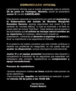 Junior H censura