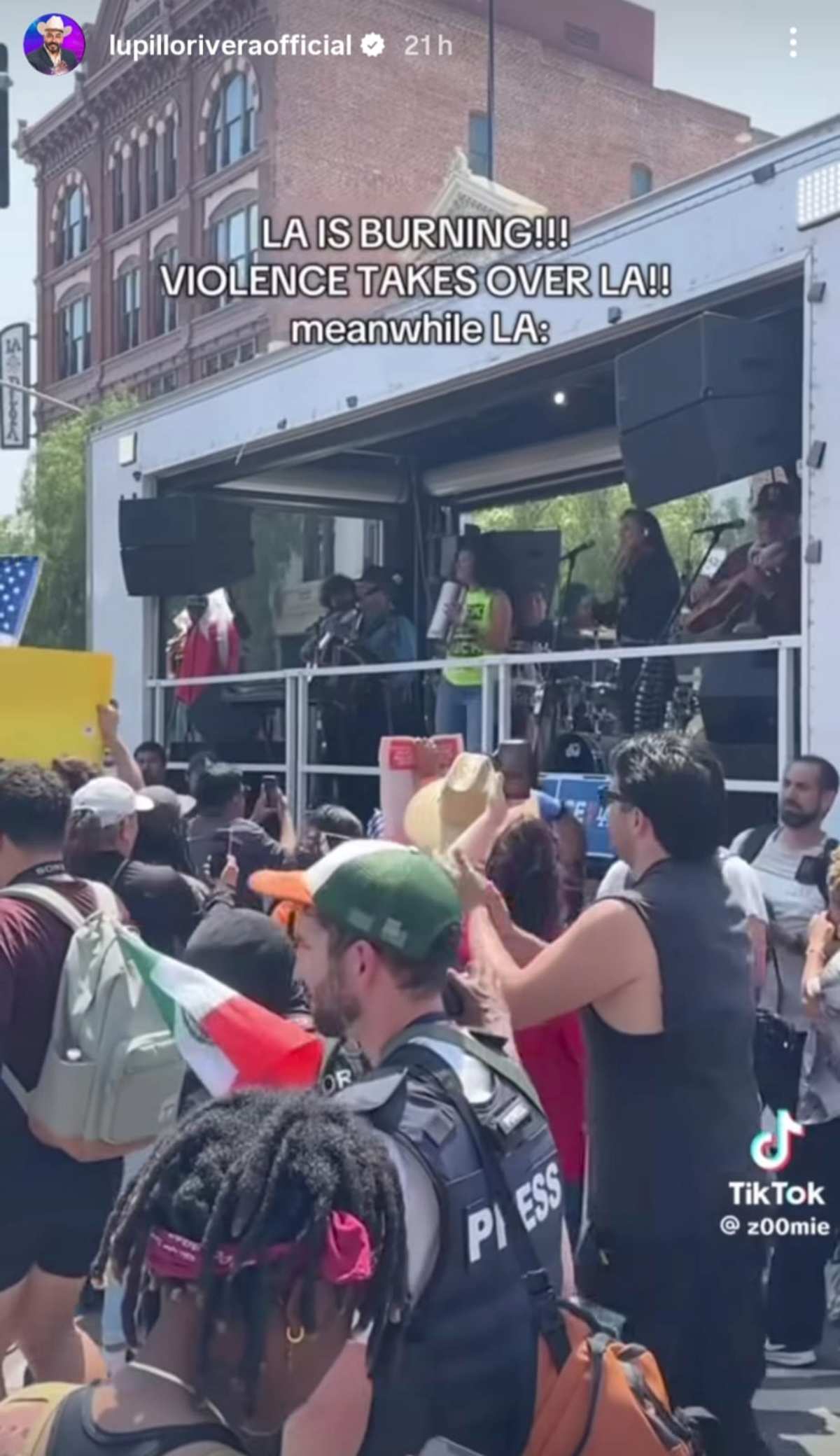 lupillo rivera informacion protestas migrantes