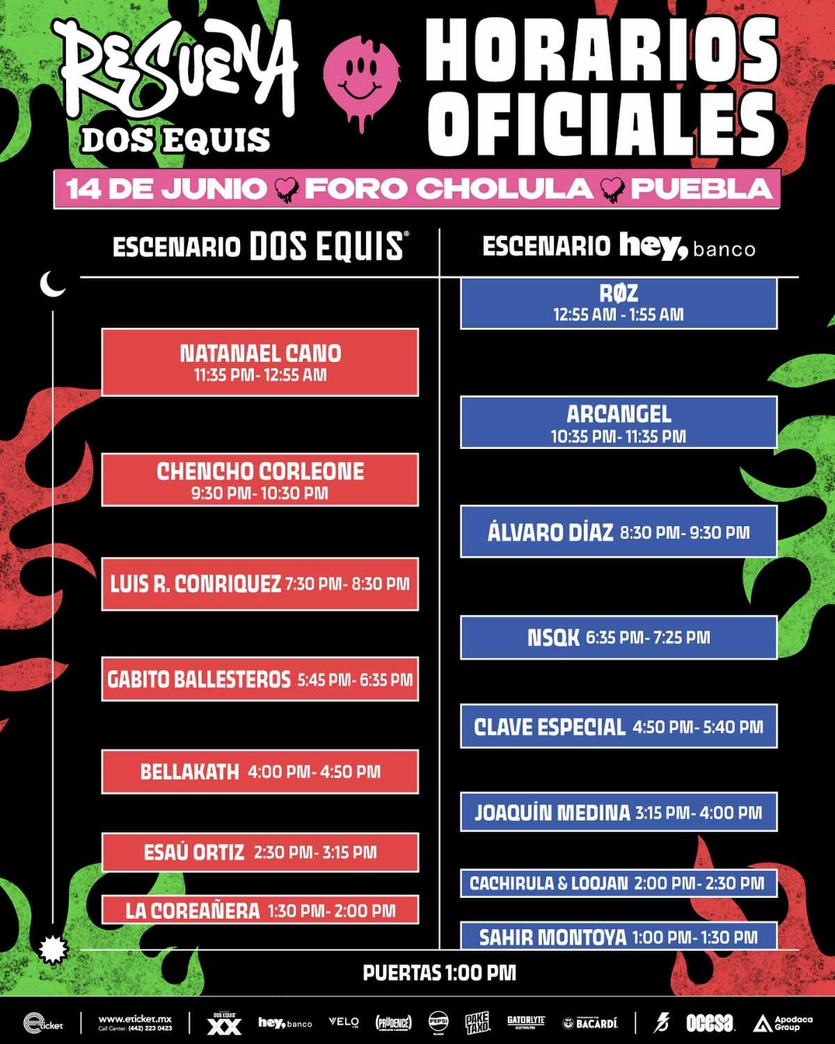 resuena dos equis 2025 horarios