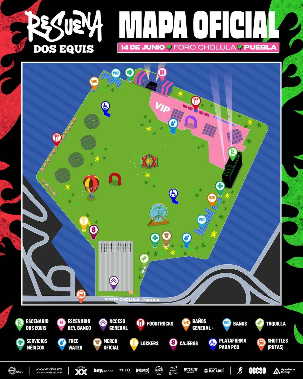 resuena dos equis 2025 mapa