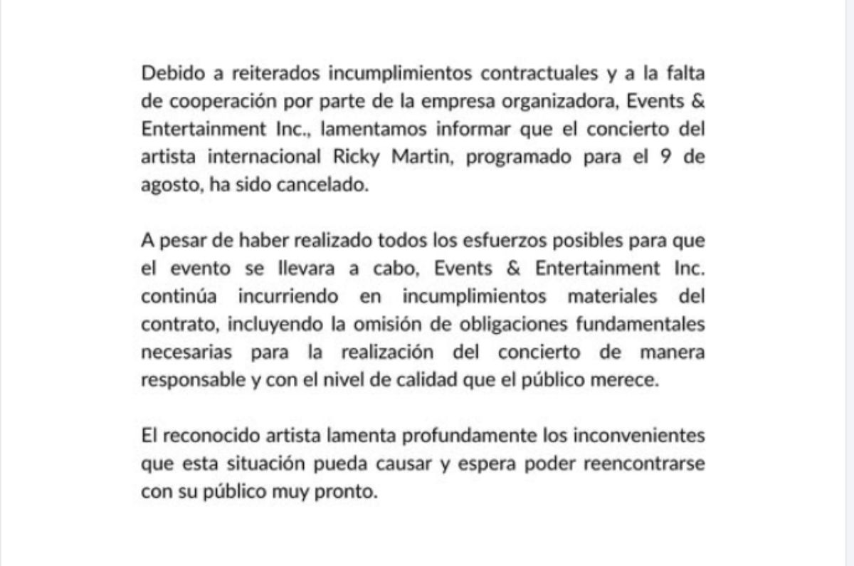 ricky martin reembolso puebla concierto