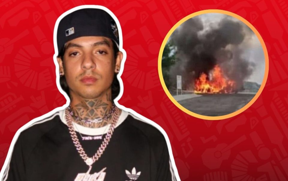 Natanael Cano estaba dentro de su camioneta cuando se incendió, ¿cuál es su estado de salud?