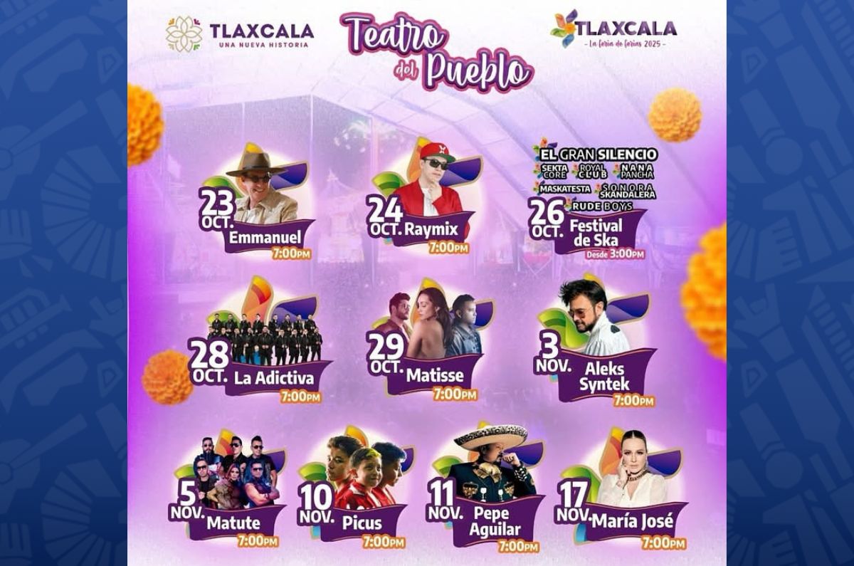 cartelera teatro del pueblo feria de tlaxcala 2025