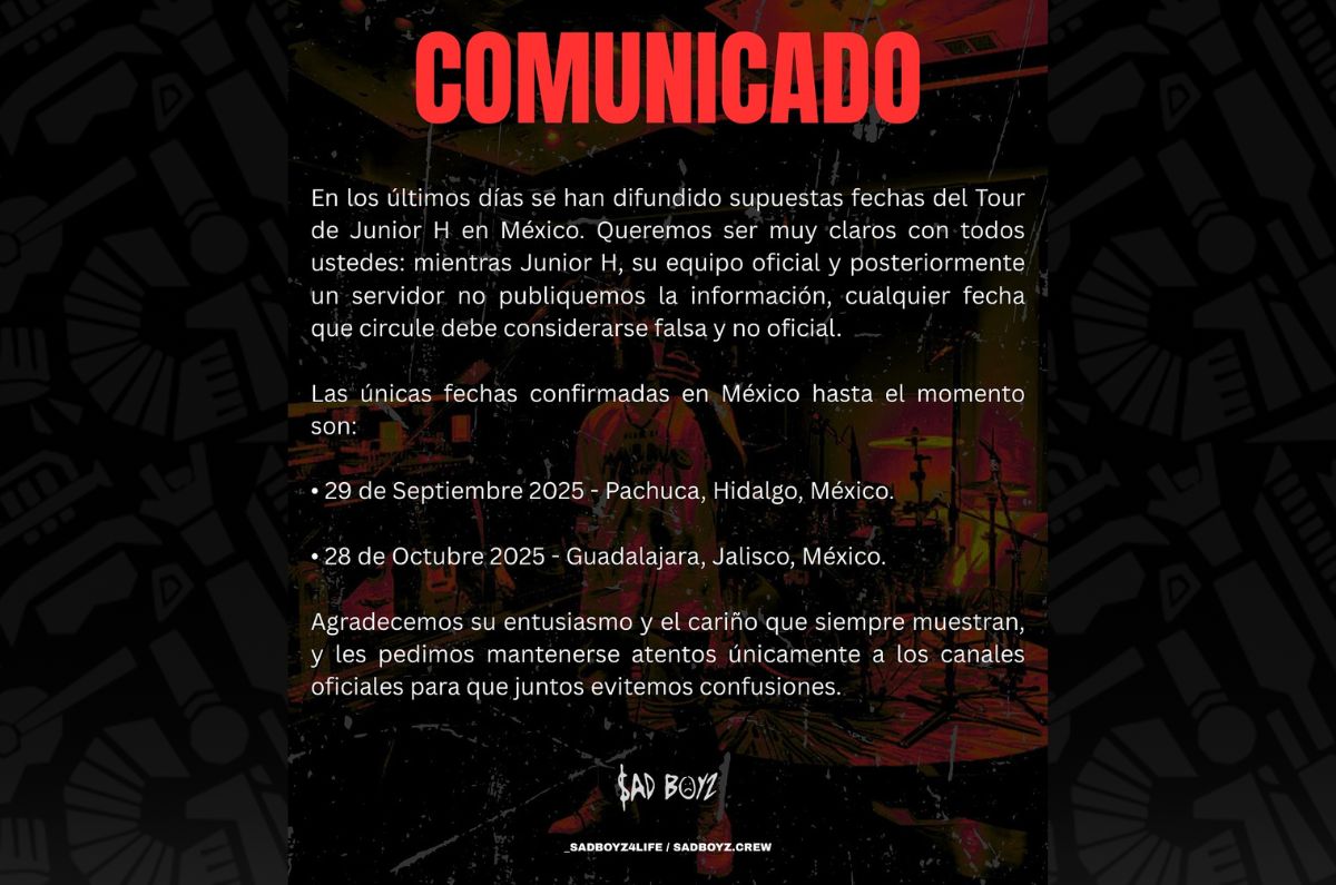 comunicado junior h gira falsa