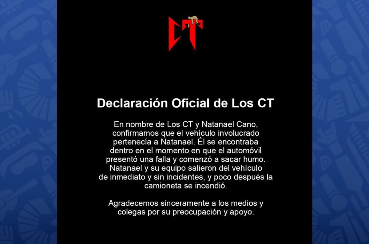 los ct comunicado camioneta natanael cano