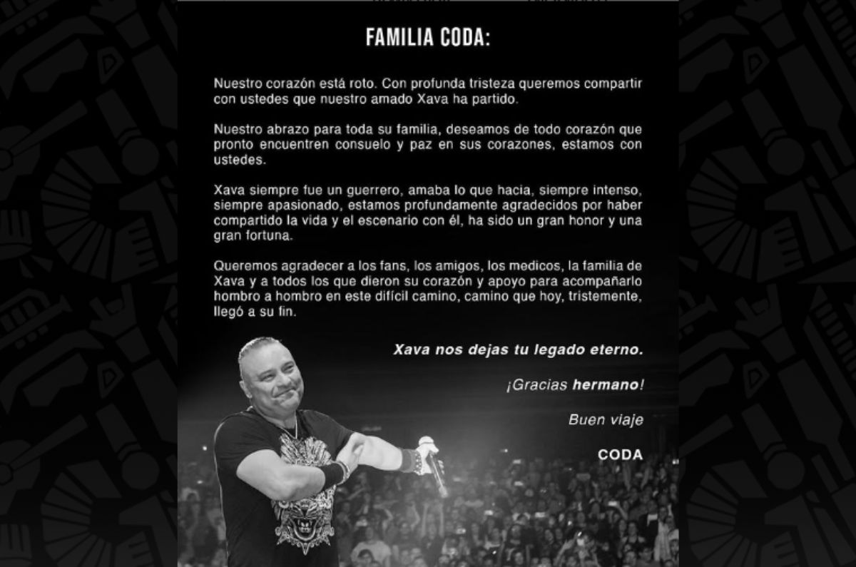 muere xava drago vocalista de coda