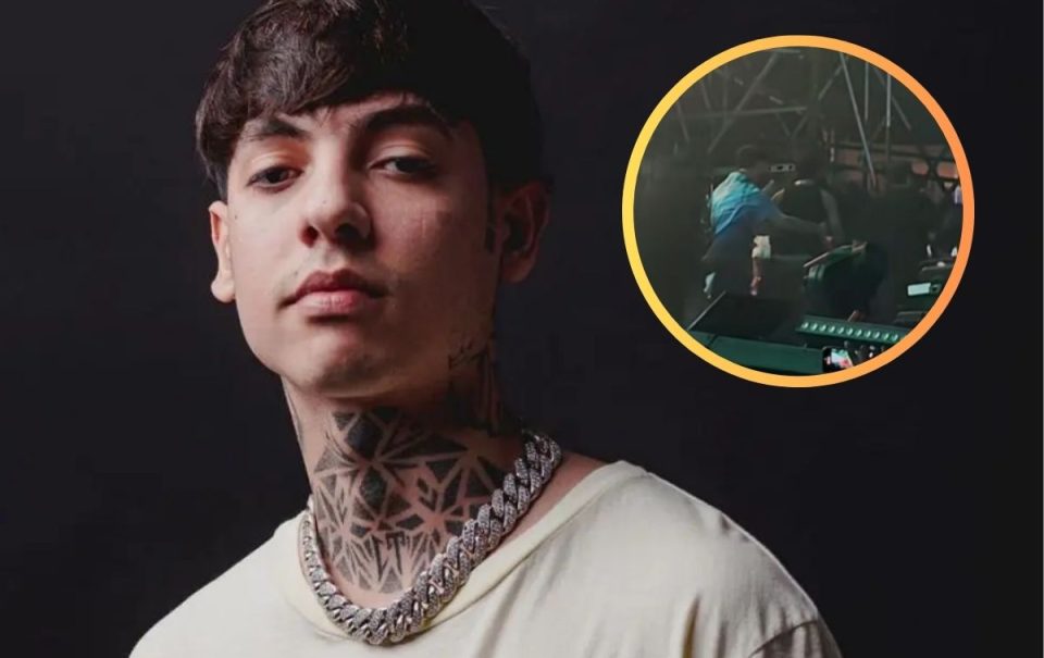 Natanael Cano pelea en Baja Beach Fest: Golpea a DJ y le destroza su equipo | VIDEO
