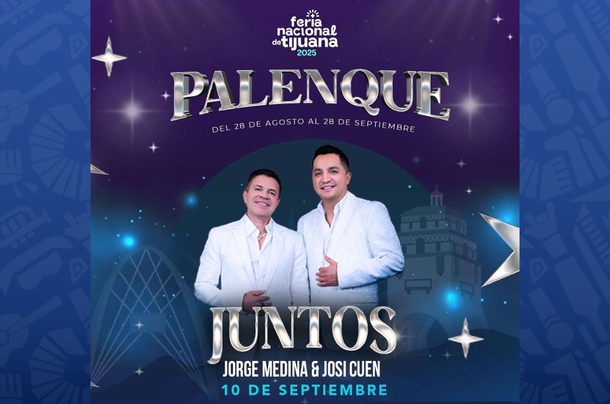 palenque feria tijuana 2025 juntos jorge medina y josi cuen
