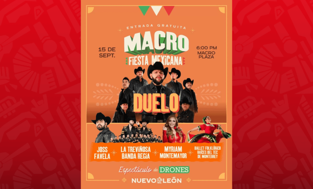 Joss Favela en Monterrey el 15 de septiembre