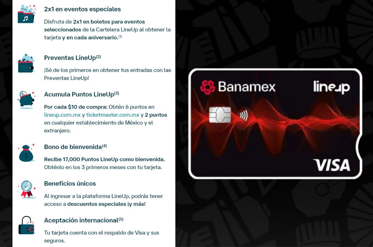 beneficios banamex lineup