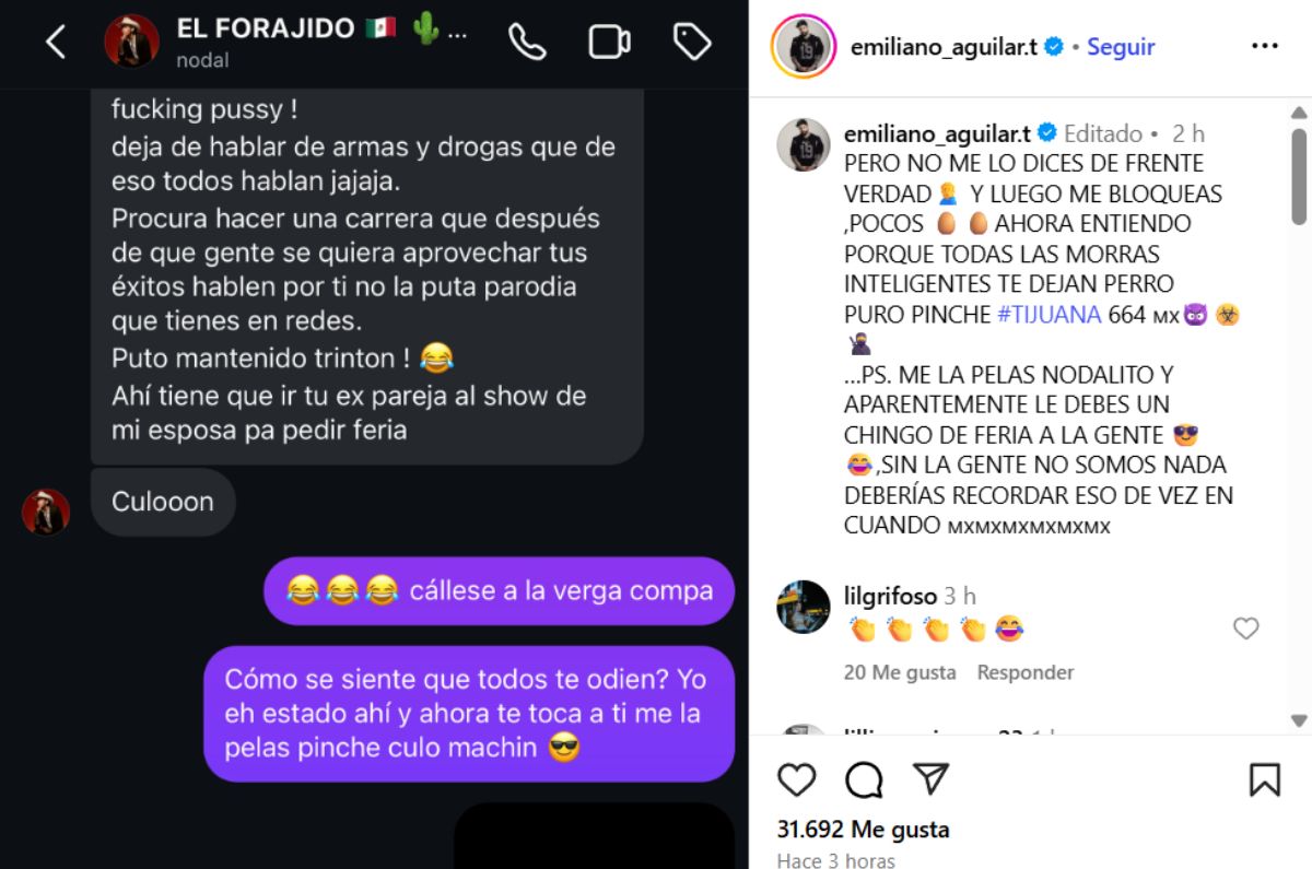 conversacion emiliano aguilar y nodal