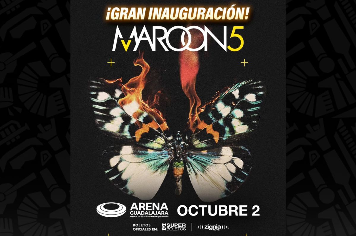 maroon 5 arena guadalajara 2025 inauguracion