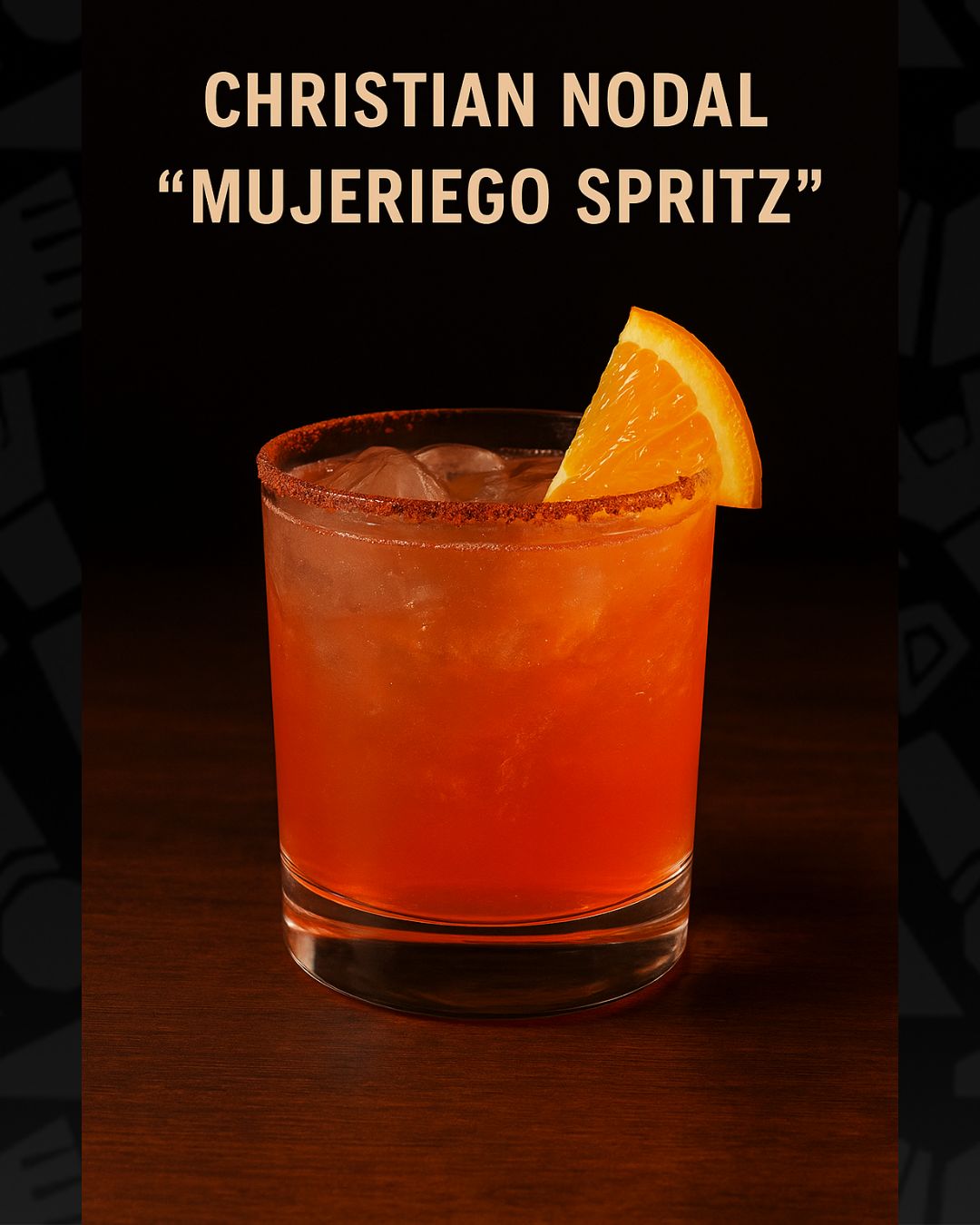 A base de prosecco, Aperol y un chorrito de tequila blanco. Brillante, burbujeante y con un dejo amargo que se queda en la memoria, como sus amores mediáticos. Un brindis de lujo con tatuaje incluido. | Imagen: Especial