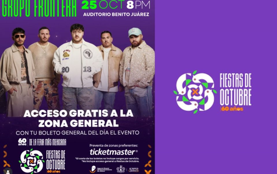 ¿Cuándo es el concierto de Grupo Frontera en Fiestas de Octubre 2025?