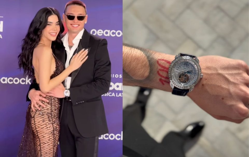 Peso Pluma presume reloj de 18 millones de pesos en los Premios Billboard 2025