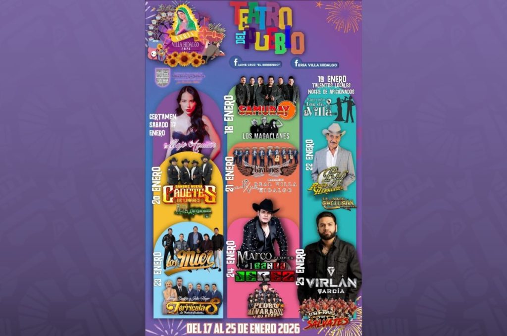 Feria Villa Hidalgo 2026. Cartelera del Teatro del Pueblo