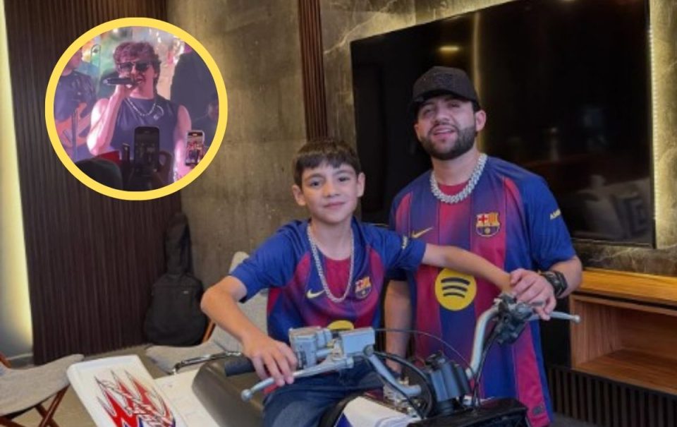 Luis R Conriquez arma fiestota por cumpleaños de su hijo, ¡le llevó a Gabito Ballesteros!