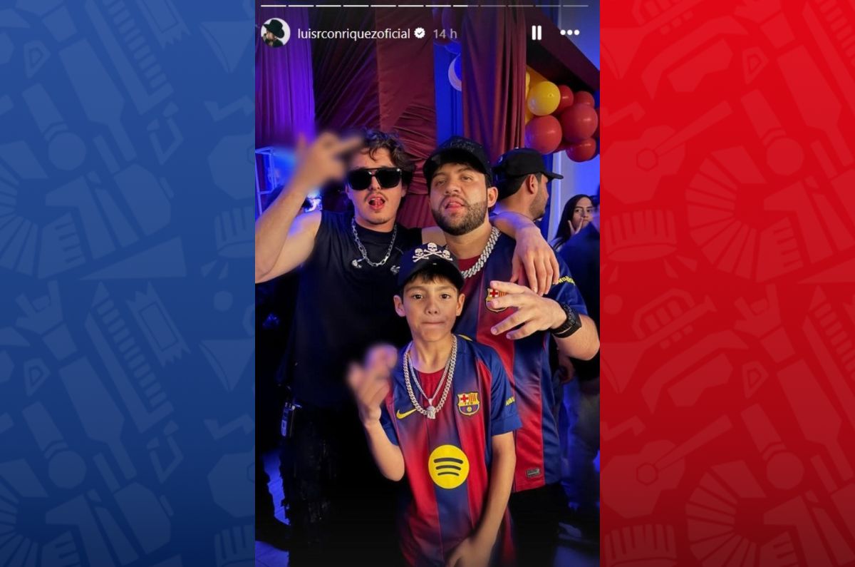 Foto: Instagram @luisrconriquezoficial Gabito Ballesteros fue uno de los invitados de lujo al cumpleaños del hijo de Luis R Conriquez