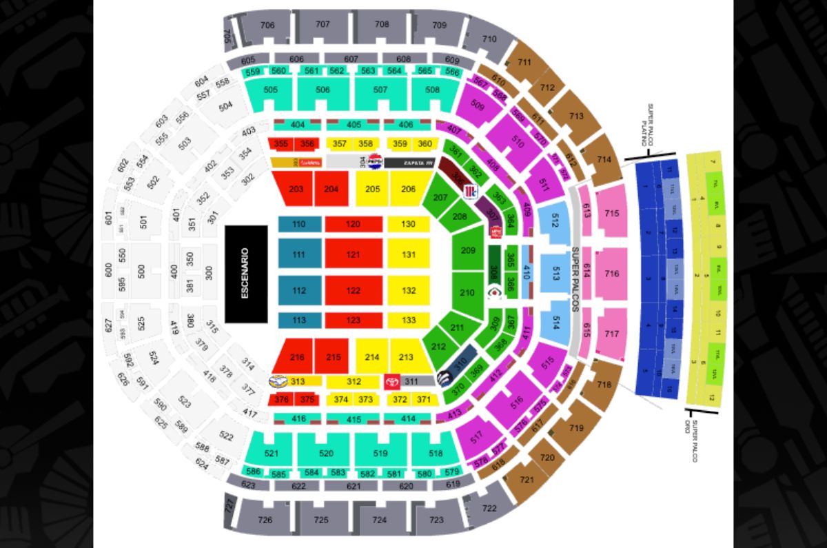 mapa banda ms arena cdmx 2025