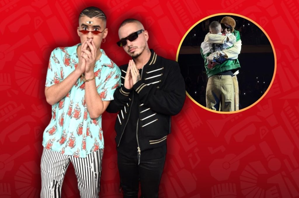 Bad Bunny y J Balvin ponen fin a años de distanciamiento en un histórico reencuentro en el Estadio GNP