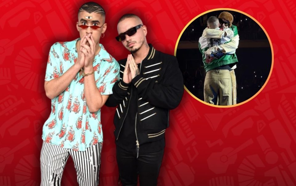 Bad Bunny y J Balvin ponen fin a años de distanciamiento en un histórico reencuentro en el Estadio GNP