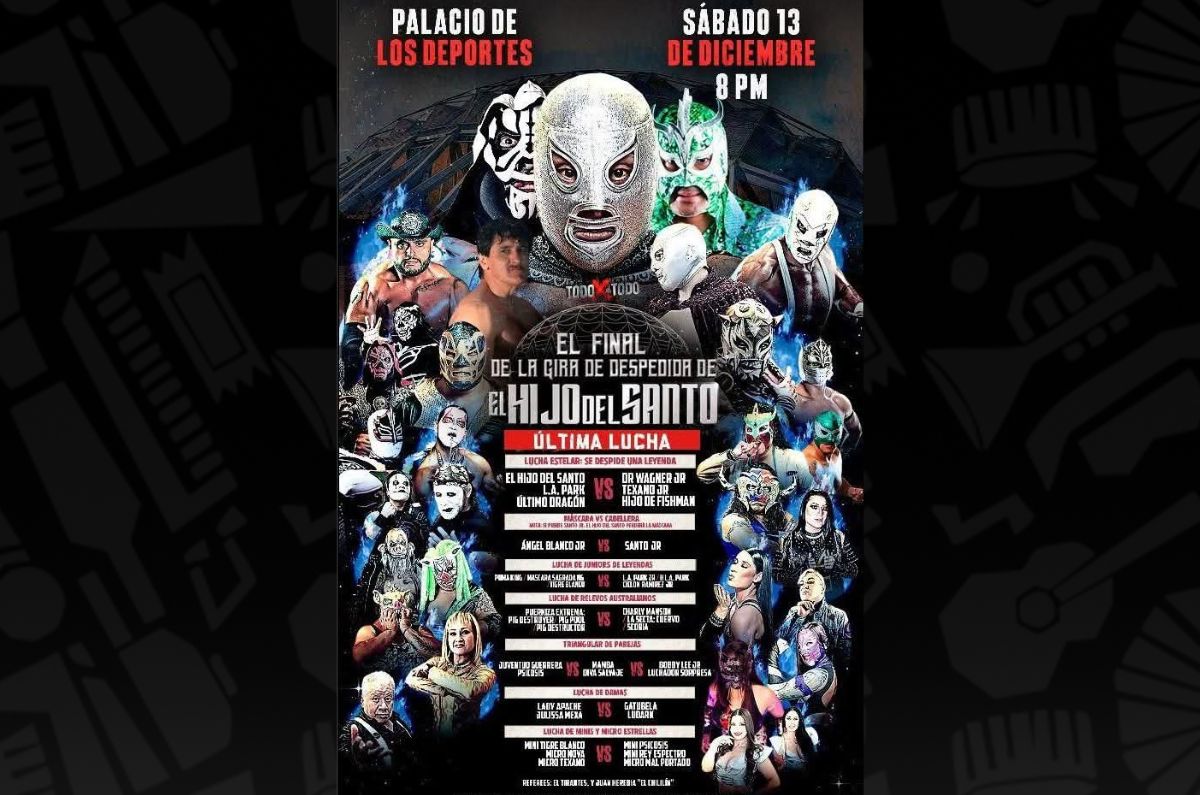cartelera despedida hijo del santo palacio de los deportes
