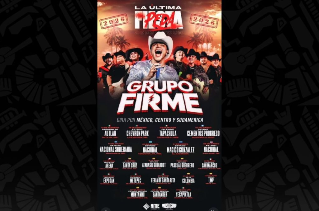 grupo firme anunció parte de su gira 2026