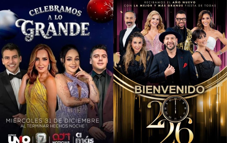 Programa especial de Año Nuevo 2026: artistas, campanadas y más en Televisa y TV Azteca