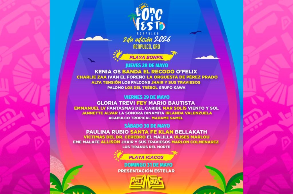 La Sonora Dinamita pondrá a bailar el Tonic Fest Acapulco junto a MT Duende y Rosa Gloria Chagoyán 0