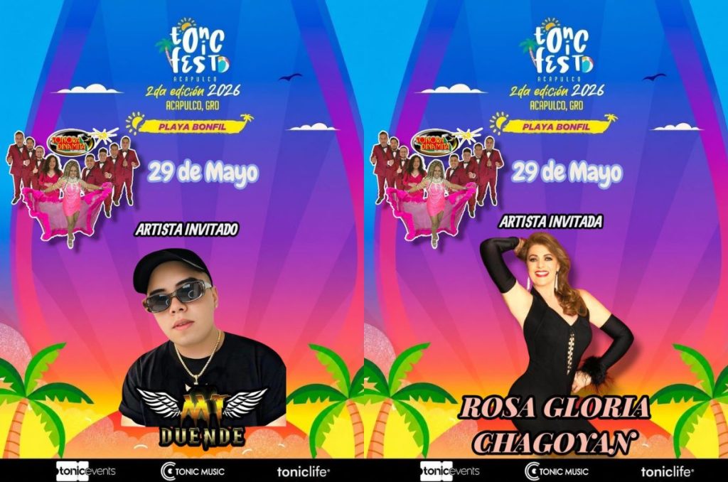 La Sonora Dinamita pondrá a bailar el Tonic Fest Acapulco junto a MT Duende y Rosa Gloria Chagoyán