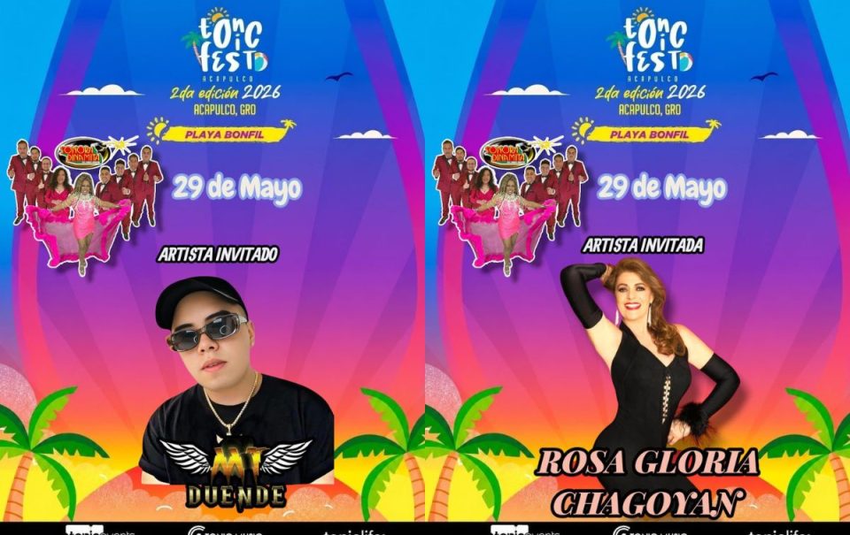 La Sonora Dinamita pondrá a bailar el Tonic Fest Acapulco junto a MT Duende y Rosa Gloria Chagoyán