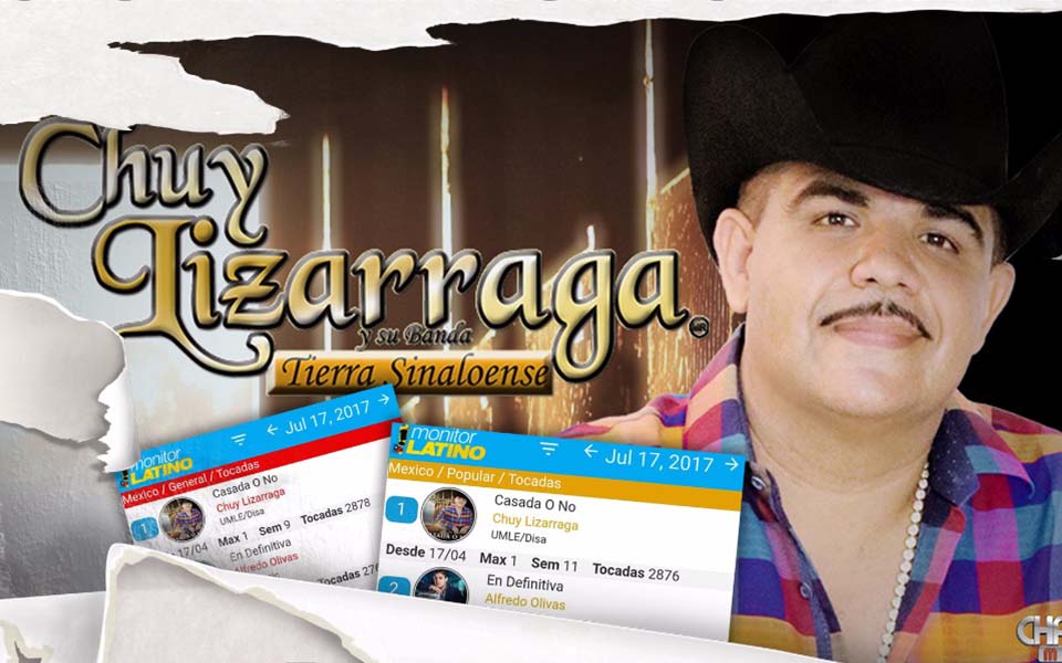 CHUY LIZÁRRAGA LLEGA A LA CIMA DE LOS CHARTS CON “CASADA O NO”