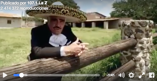 Vicente Fernández le compone corrido a Hillary Clinton