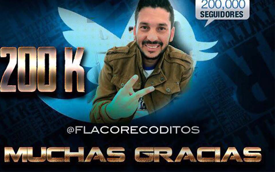 LUIS ÁNGEL FRANCO LLEGA A 200 MIL SEGUIDORES EN TWITTER