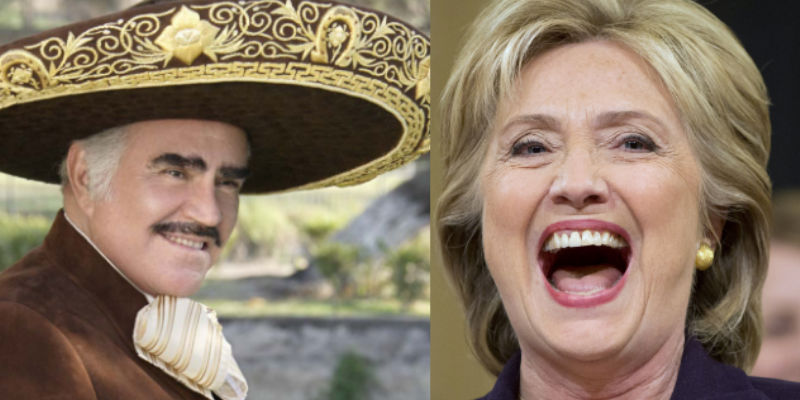 Hillary Clinton responde a corrido de Vicente Fernández