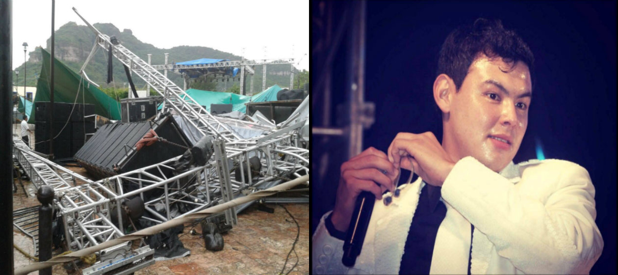 Fotos: ¡Se cayó el escenario en donde tocaría El Yaki!