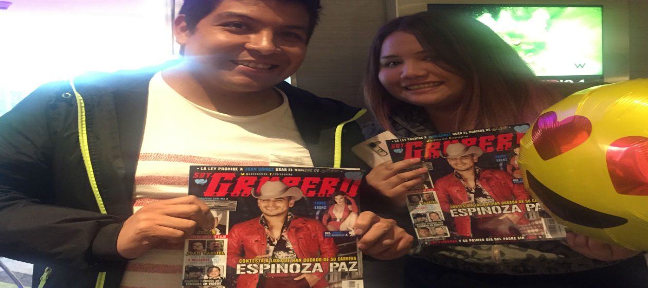 Gracias al Club Soy Grupero, ellos conocieron a Espinoza Paz
