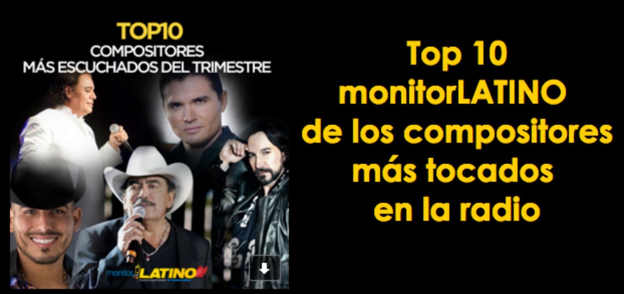 LISTA ANUAL monitorLATINO LOS MAS TOCADOS EN RADIO